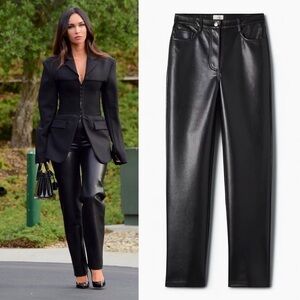 Aritzia Wilfred High-waisted Vegan Leather Pants in Black Size 10 Short